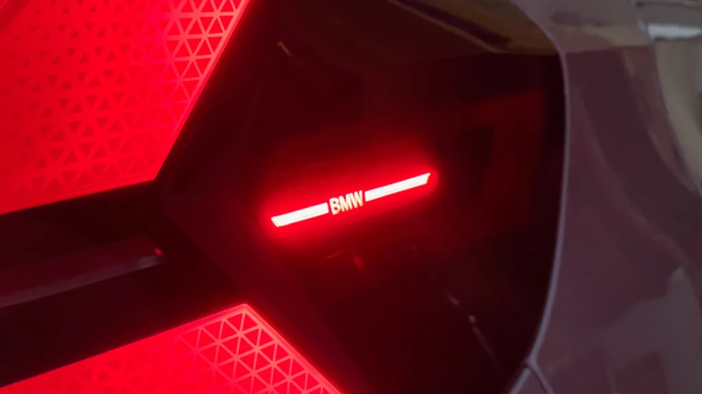 BMW X5 M Sport interior ambient lighting with illuminated BMW detail