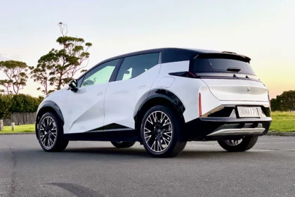Zeekr X rear three-quarter view parked on road in New Zealand